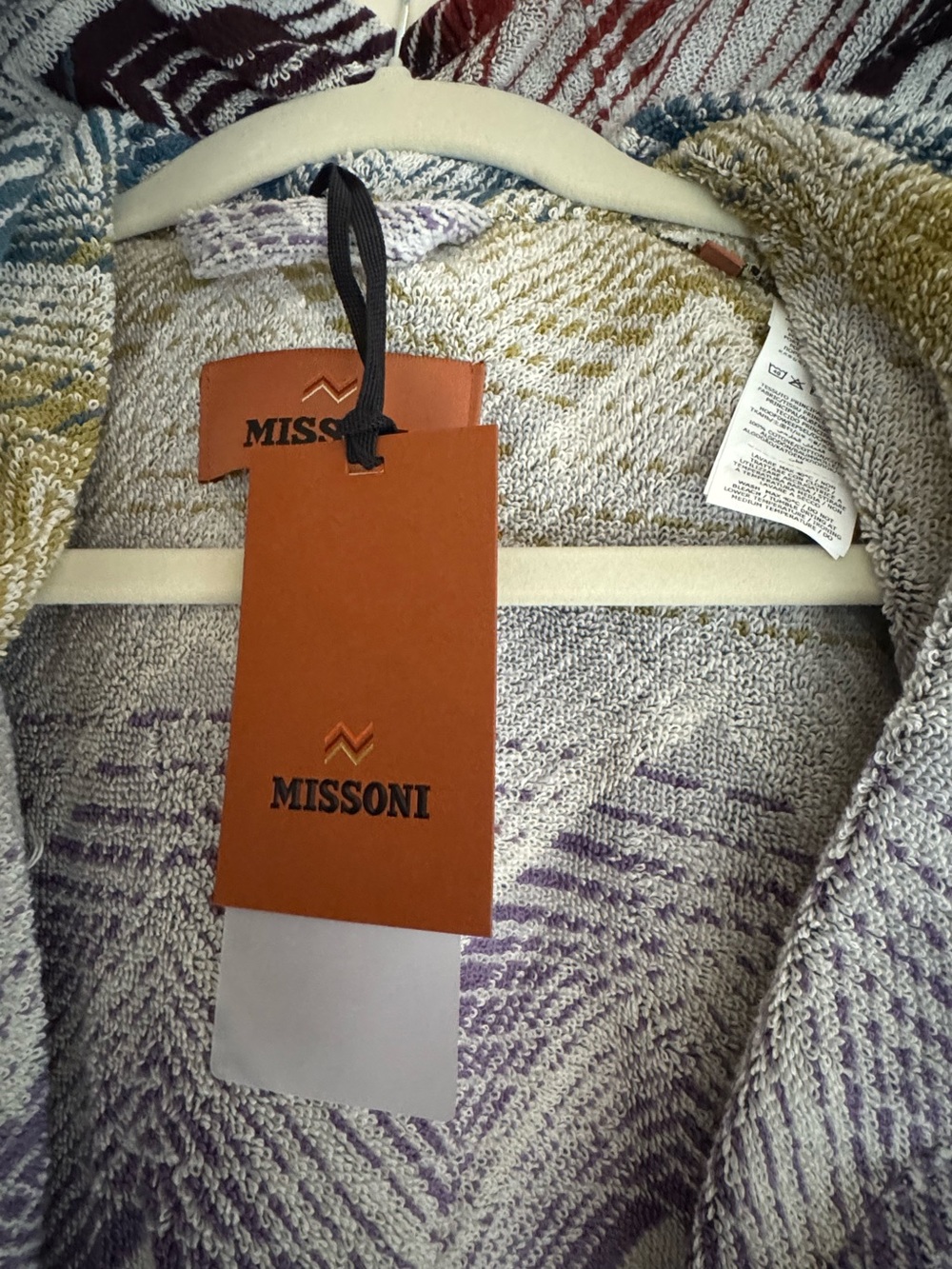Missoni Marea Chevron Hooded Bathrobe - Picture 5 of 13